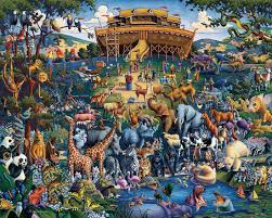 Les animaux rentrant dans l'arche de Noé