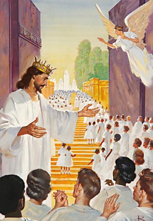 Jésus avec une foule
