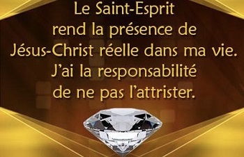 J'ai la responsabilité de ne pas attrister le Saint-Esprit