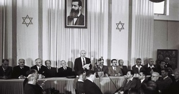 Ben Gourion proclame l’Etat d’Israël le 14 mai 1948