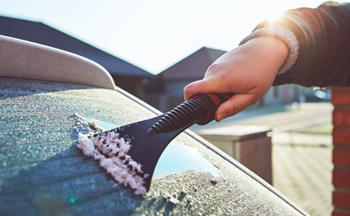 Du givre sur le pare-brise