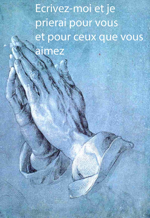 Deux mains jointes pour prier